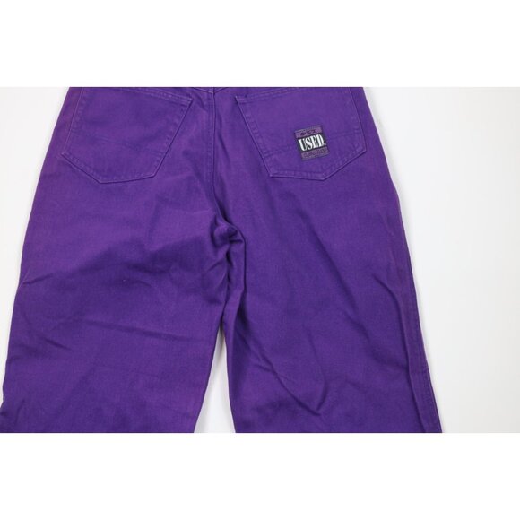 Deadstock Vintage 90s Streetwear Mens 31x34 Baggy Fit Skateboard Jeans Purple - Picture 10 of 11
